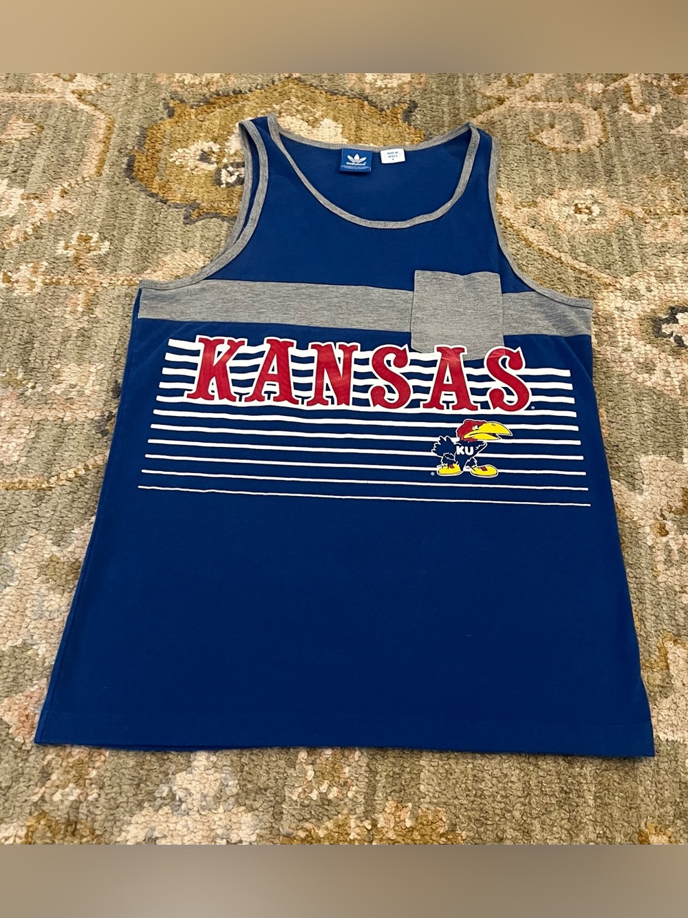 Kansas Jayhawks Adidas Women’s Tank Top Size Small Color Blue